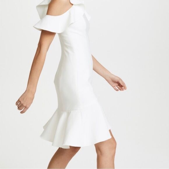 Cinq a sept michah dress in white/ivory size 8 above knee length like new - Picture 5 of 13